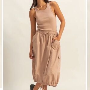 Mint Boutique cotton tank dress with gauzy skirt